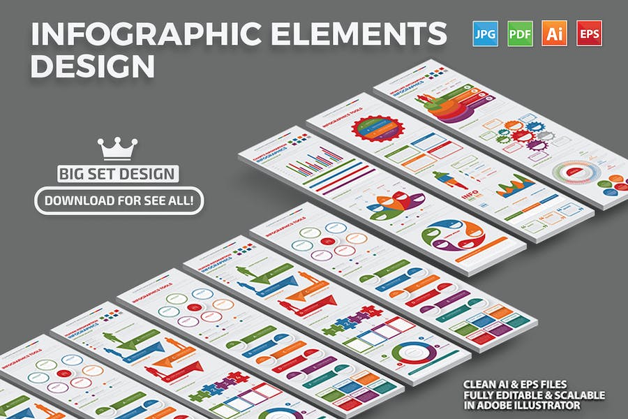 Premium Infographic Set Design  Free Download