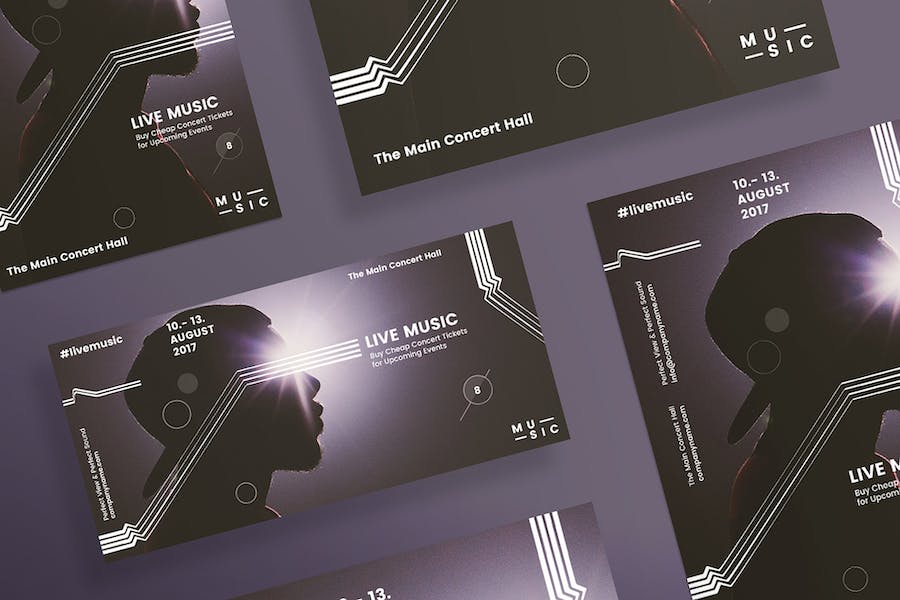 Premium Music Concert Flyer and Poster Template  Free Download