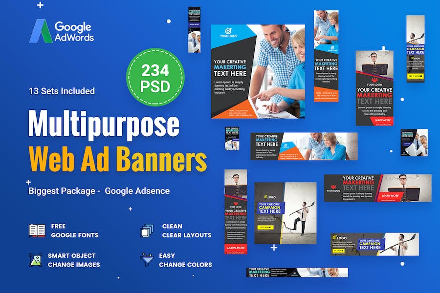 Premium Multipurpose Banners Ad Template  Free Download