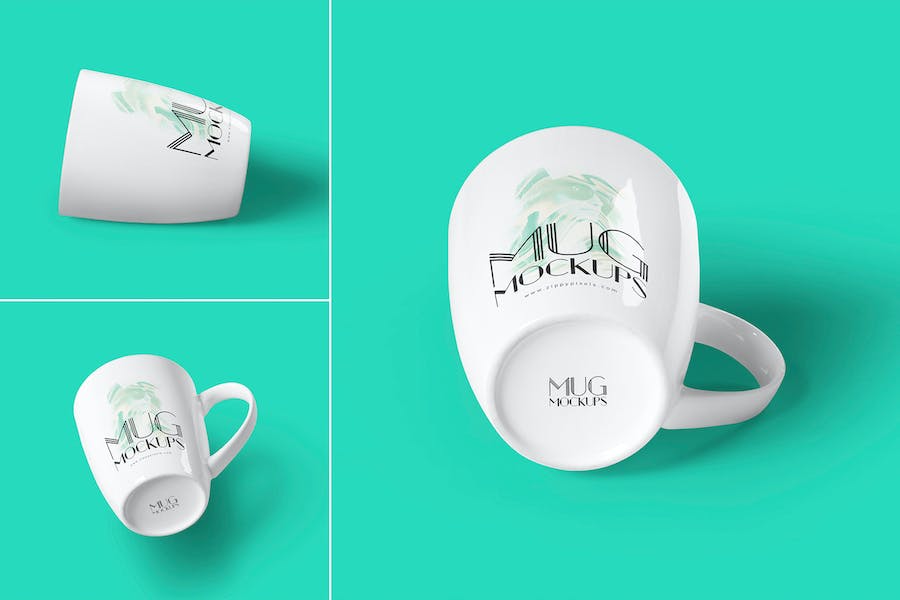 Premium 3 Ceramic Mug Mockups  Free Download