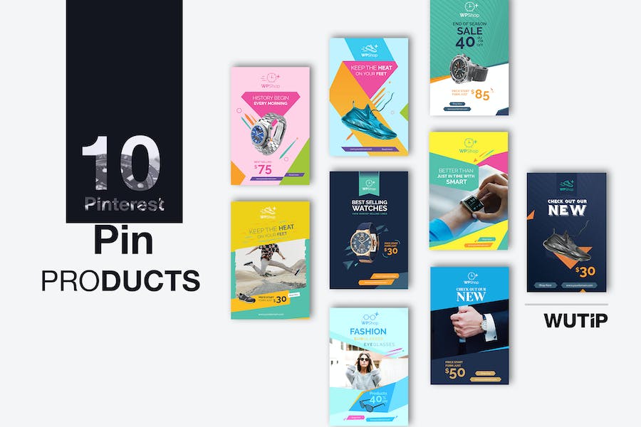 Premium 10 Pinterest Pin Banner Products  Free Download