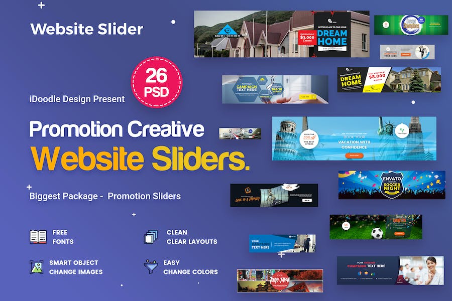 Premium Promotion Sliders  Free Download