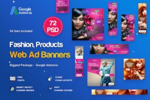 Banner image of Premium Fashion Banner Ad - 72 PSD 04 Sets  Free Download