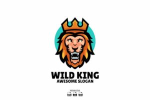 Banner image of Premium Lion Head Mascot Illustration Logo Design  Free Download
