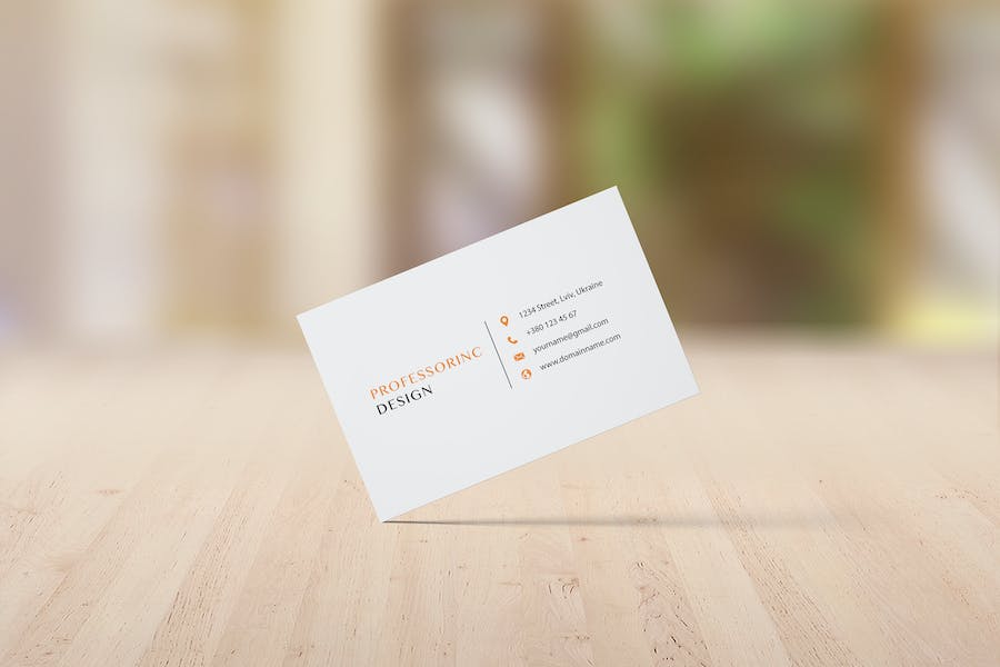 Premium 85×55 Business Card Mockup Set 3  Free Download