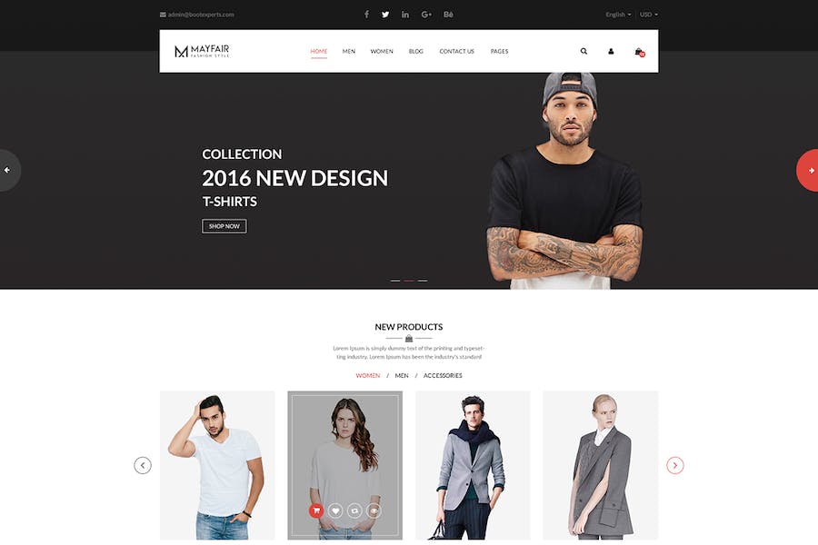 Premium Mayfair Ecommerce PSD Template  Free Download