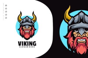 Banner image of Premium Viking Character Cartoon Mascot Logo  Free Download
