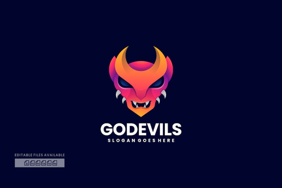 Premium Godevils Gradient Colorful Logo  Free Download