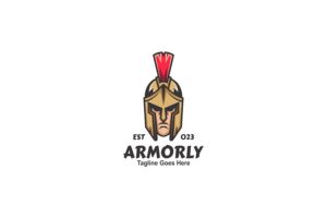Banner image of Premium Armorly Simple Mascot Logo  Free Download