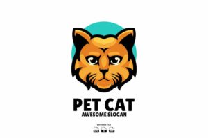 Banner image of Premium Cat Had Mascot Logo Design  Free Download