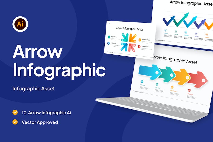 Premium Arrow Infographic Asset – Illustrator  Free Download