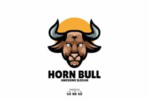 Banner image of Premium Bull Head Mascot Illustration Logo Design  Free Download