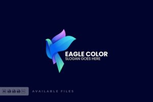 Banner image of Premium Eagle Gradient Colorful Logo  Free Download