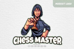 Banner image of Premium Chess Sport Mascot Logo  Free Download