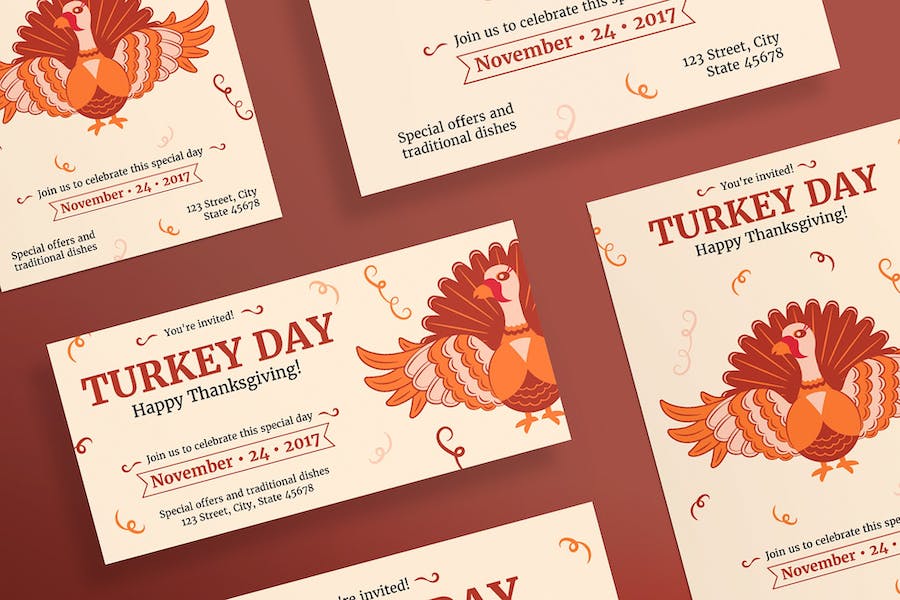 Premium Thanksgiving Celebration Flyer and Poster Template  Free Download