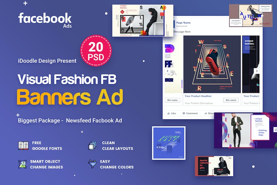 Premium Visual Challenge Newsfeed Facebook Ad 20 PSD  Free Download