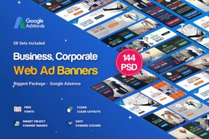 Banner image of Premium Multipurpose Banners Ad - 144 PSD 08 Sets  Free Download