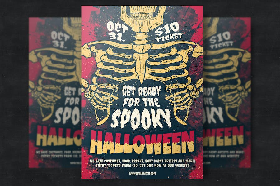 Premium Halloween Party Flyer Template – HA7V4U  Free Download