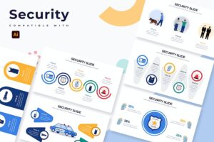Banner image of Premium Business Security Slides Illustrator Infographics  Free Download