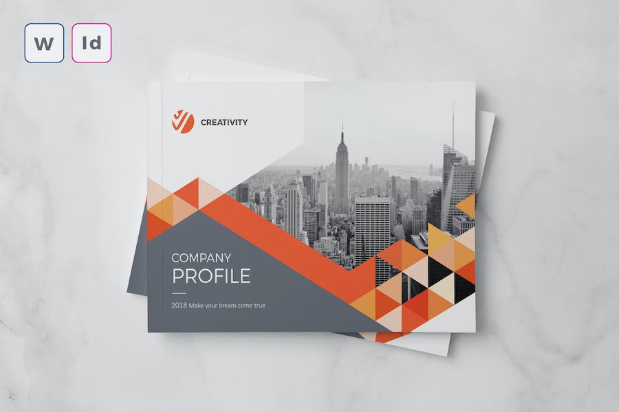Premium A5 Landscape Company Profile  Free Download