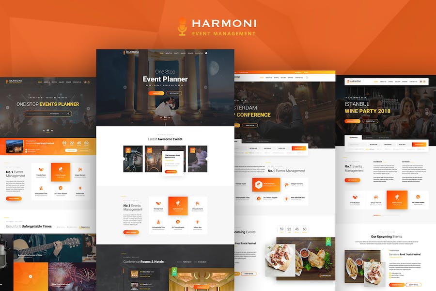 Premium Harmoni Event Management PSD Template  Free Download