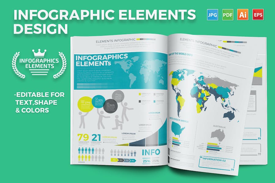 Premium Infographics Template Design  Free Download