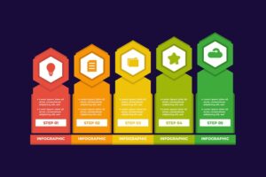 Banner image of Premium Simple Colorful Business Infographic  Free Download