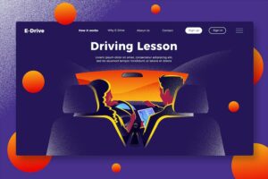 Banner image of Premium Driving School Banner Landing Page  Free Download