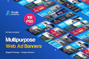 Banner image of Premium Multipurpose Banners Ad - 108psd - 06 Sets  Free Download