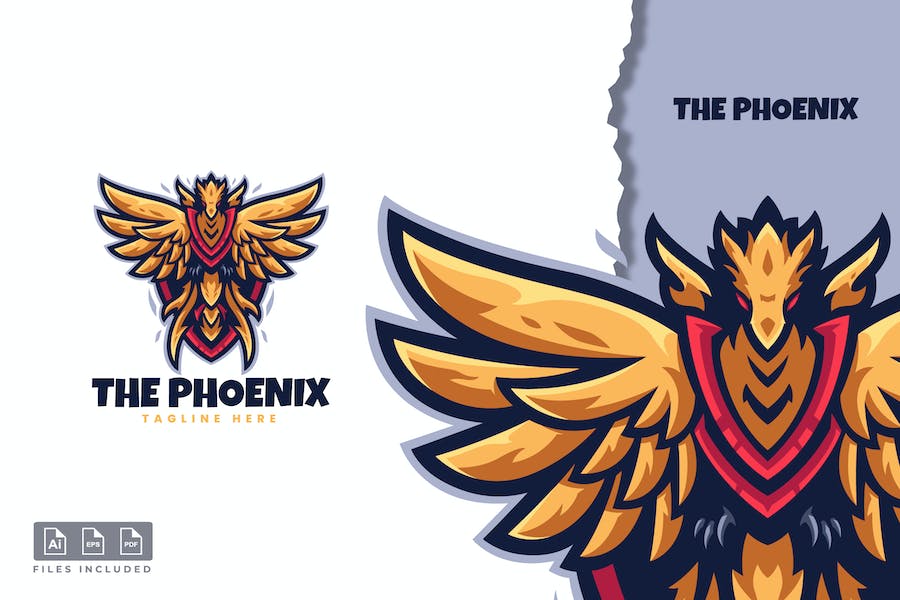 Premium Phoenix Mascot Logo Design  Free Download