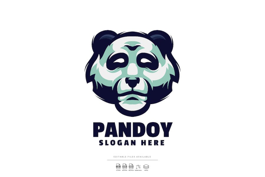 Premium Panda Mascot Logo  Free Download