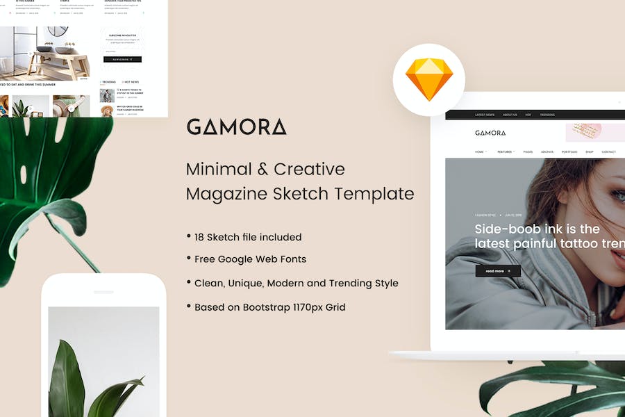 Premium Gamora Creative Magazine Sketch Template  Free Download