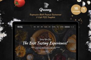 Banner image of Premium Granny - Elegant Restaurant & Cafe PSD Template  Free Download