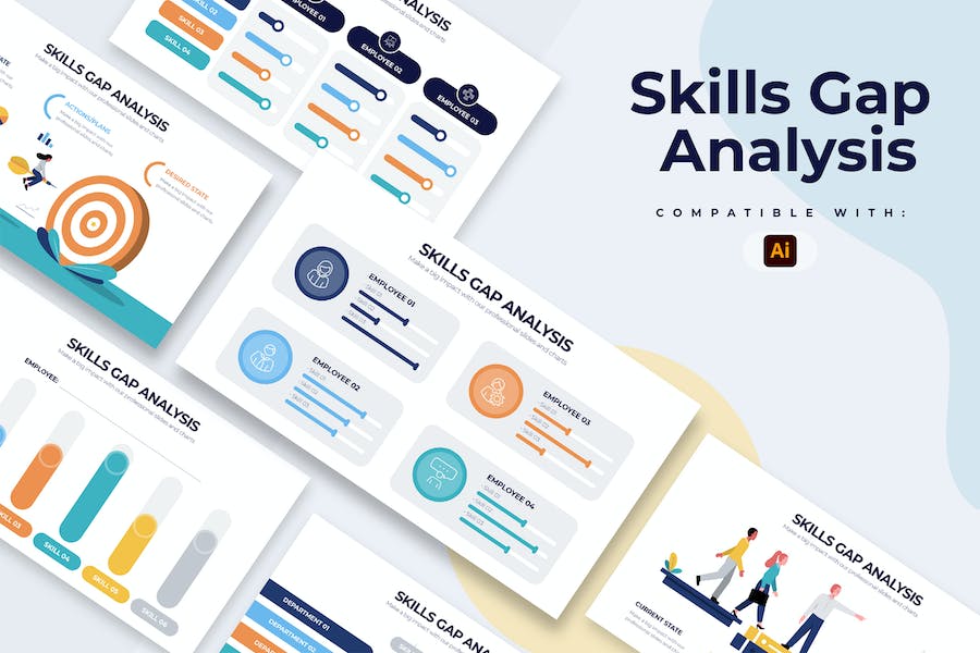 Premium Skills Gap Analysis Illustrator Infographics  Free Download