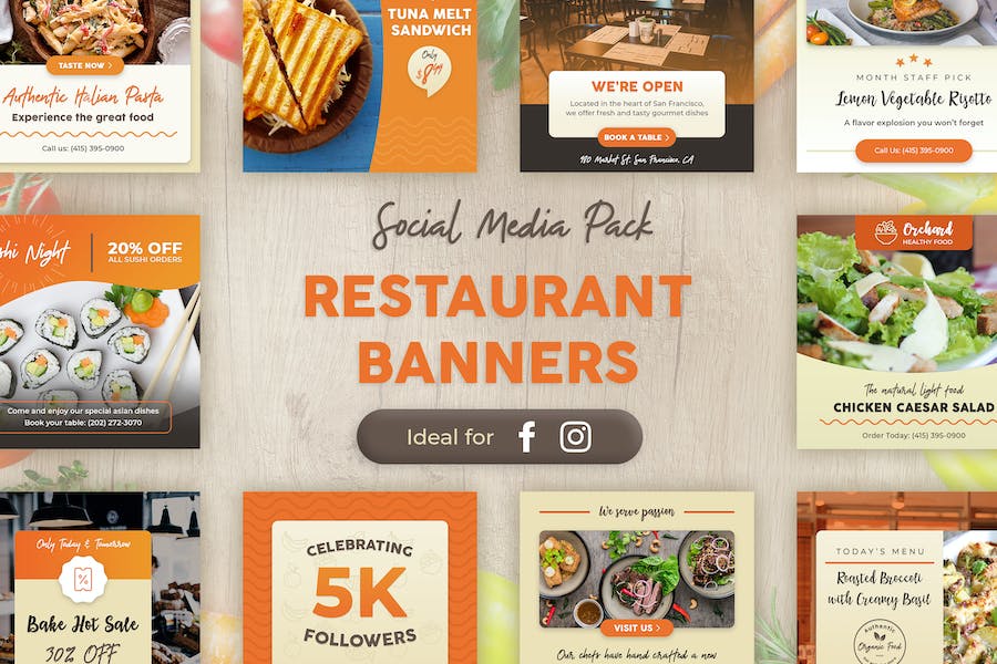Premium Restaurant Banners  Free Download