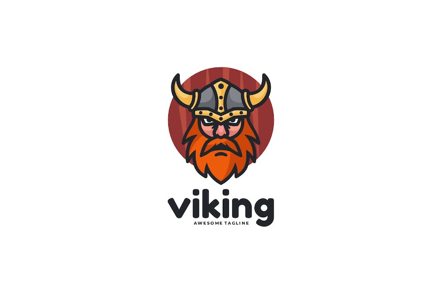 Premium Viking Simple Mascot Logo  Free Download