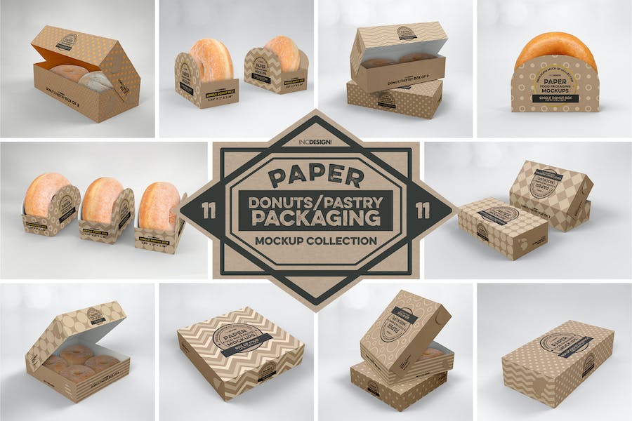 Premium Paper Food Box Packaging Mockup Collection Vol. 11  Free Download
