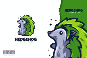 Banner image of Premium Hedgehog Mascot Logo Design  Free Download