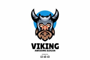Banner image of Premium Viking Head Mascot Logo  Free Download