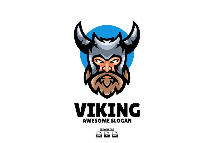 Premium Viking Head Mascot Logo  Free Download