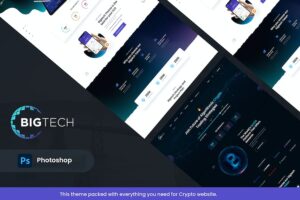 Banner image of Premium BigTech ICO Crypto Landing Figma Template  Free Download