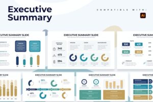 Banner image of Premium Business Executive Summary Illustrator Infographic  Free Download