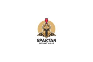 Banner image of Premium Spartan Simple Mascot Logo  Free Download