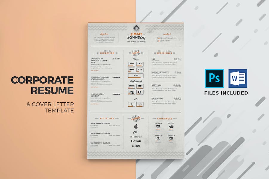 Premium Corporate Resume & Cover Letter Template  Free Download