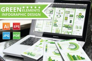 Banner image of Premium Green Infographic Elements Design  Free Download