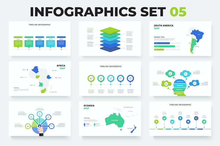 Premium Infographics Elements Set 05  Free Download