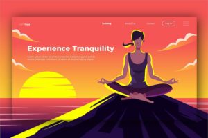 Banner image of Premium Yoga Banner Landing Page  Free Download