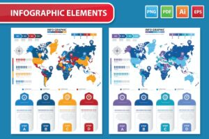 Banner image of Premium Map Infographic Design  Free Download