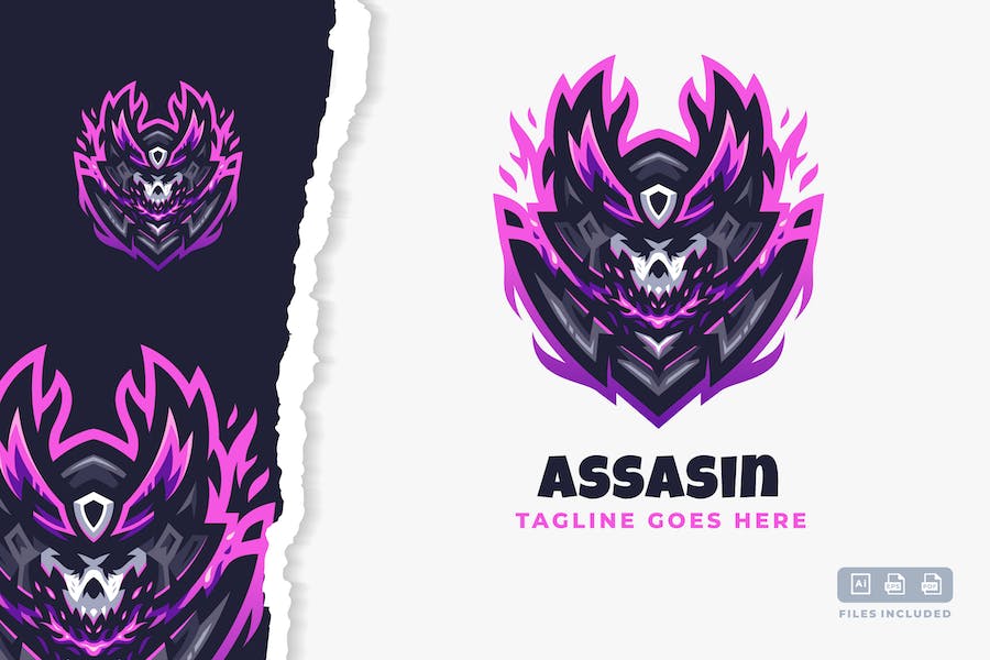 Premium Assassin Logo Template  Free Download