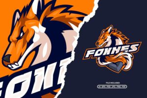Banner image of Premium Foxnes Esport Logo Template  Free Download